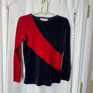 Vintage Gloria Vanderbilt Velour Top - image 1